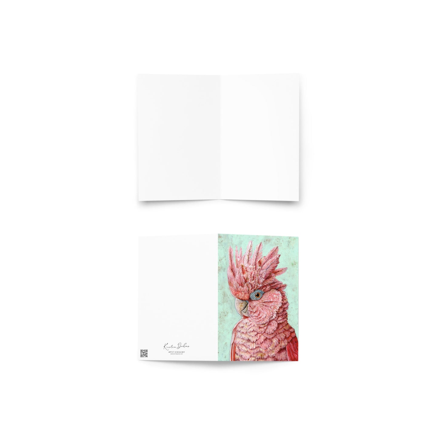"Pink Cockatoo" Greeting Card