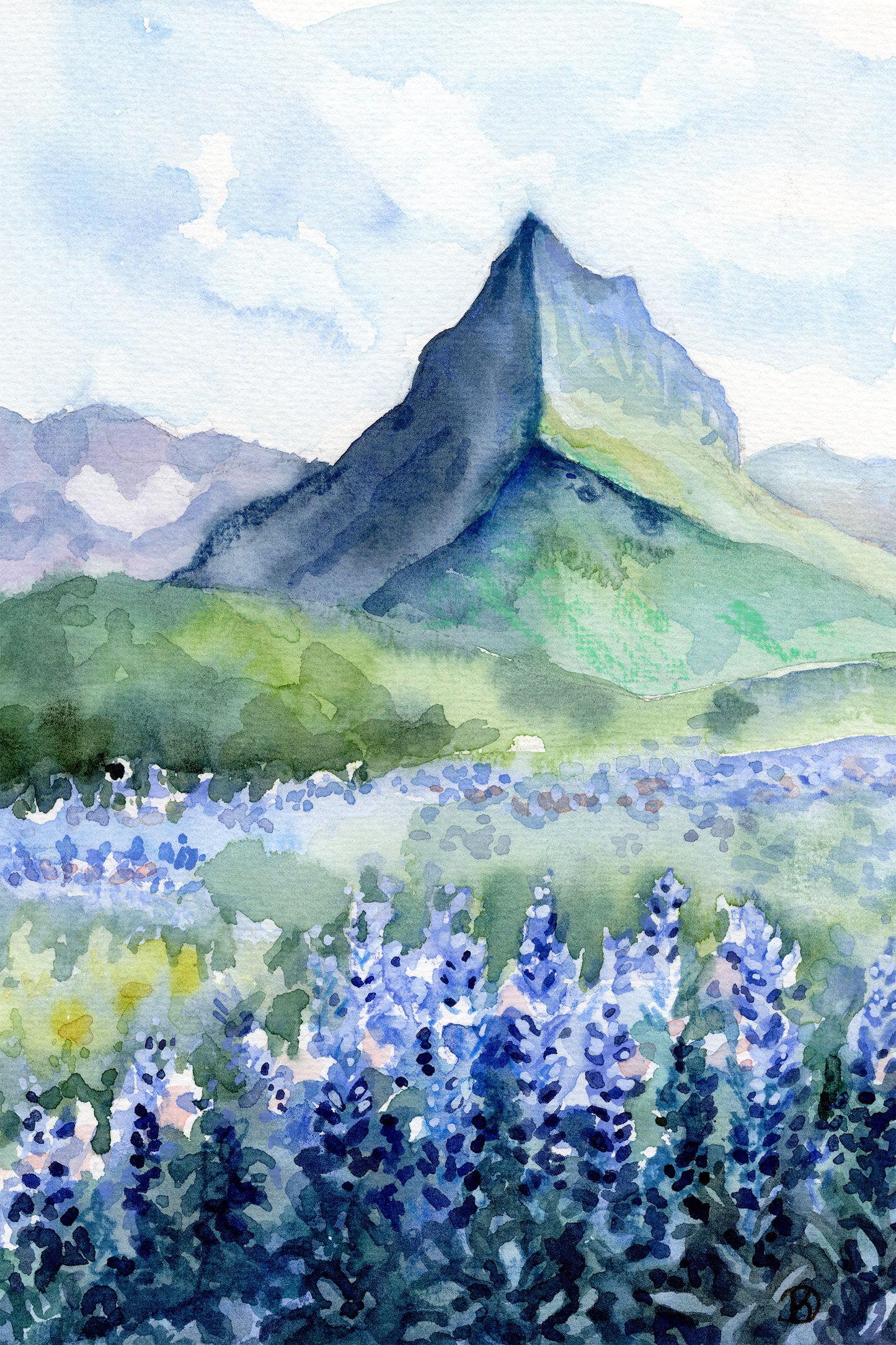 "Purple Valley" original art