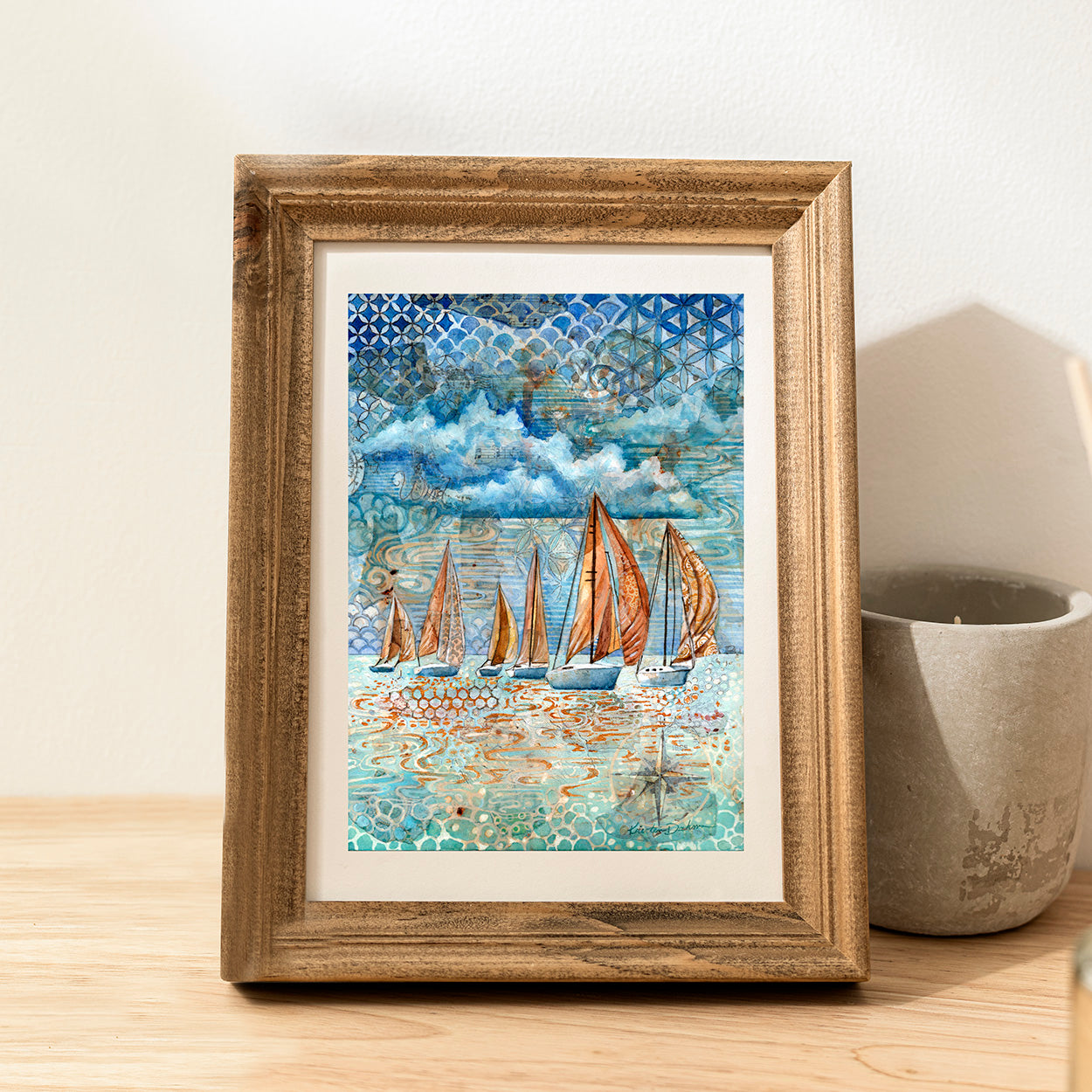 "Sailing for the Day" original art