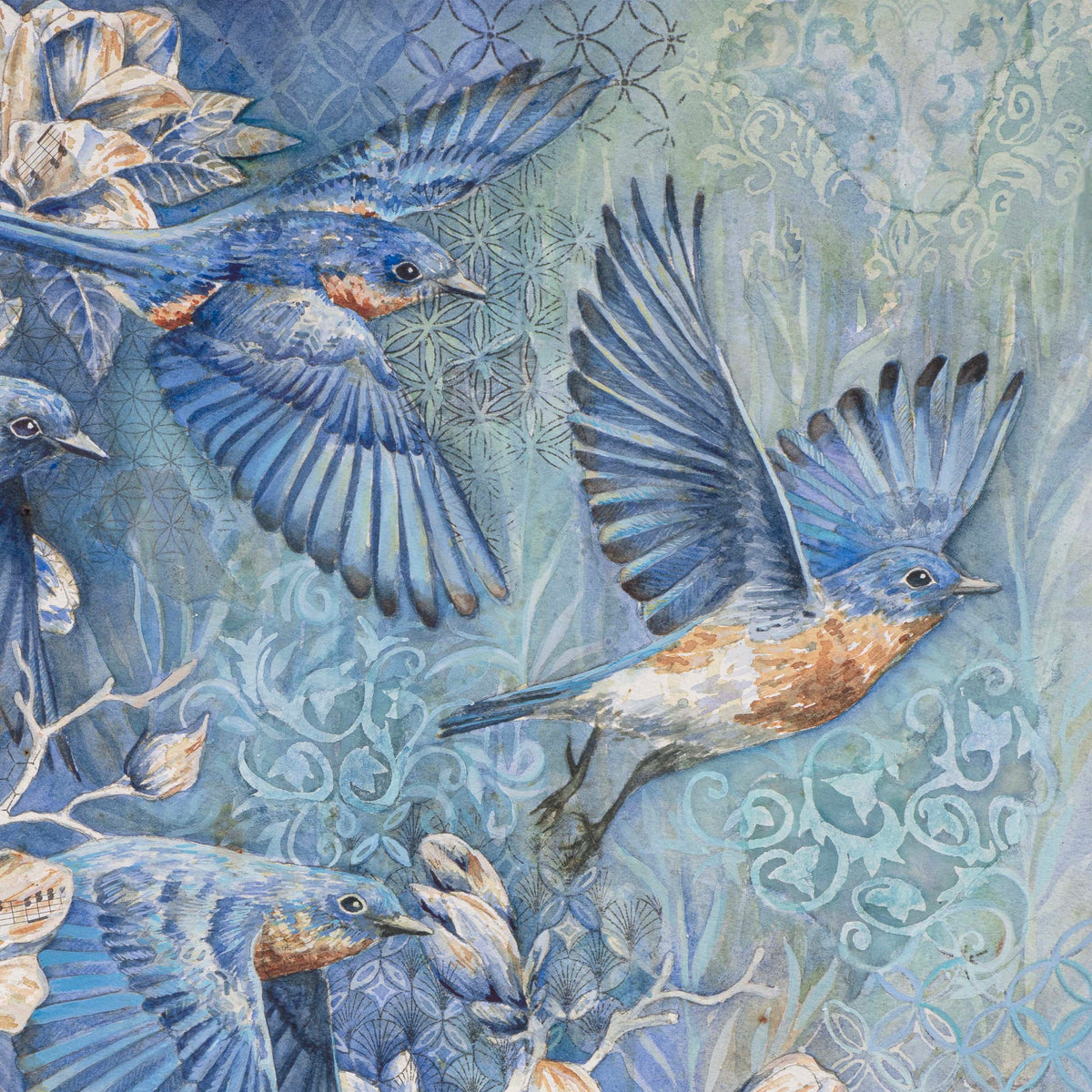 Flight of Beauty | Bird Watercolor Wall Art Print for Entry Way
