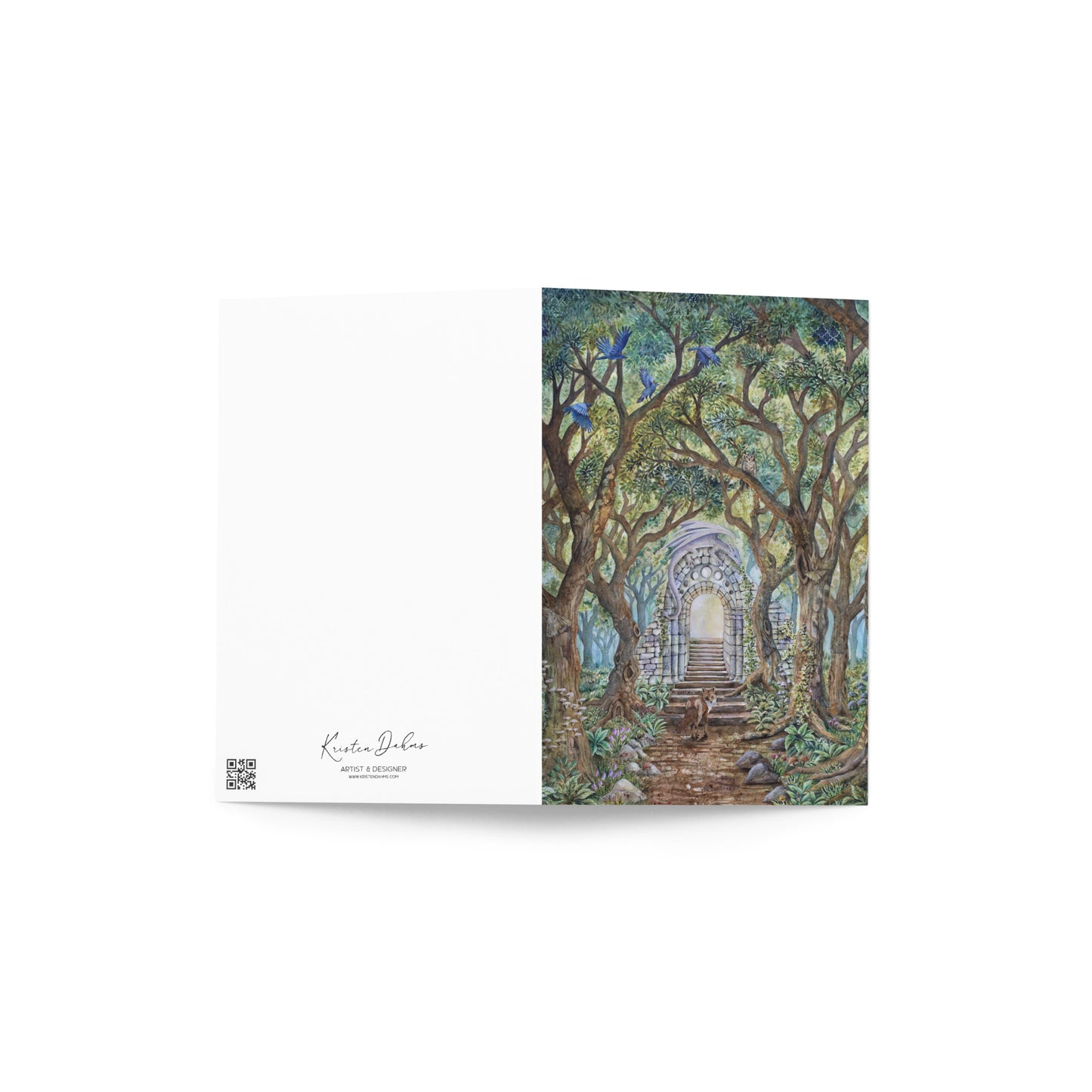 "The Arch of Echoing Leaves" Greeting Card