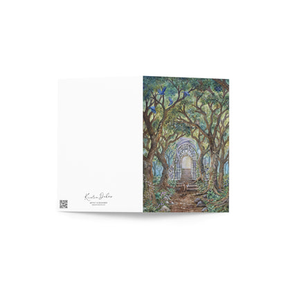 "The Arch of Echoing Leaves" Greeting Card