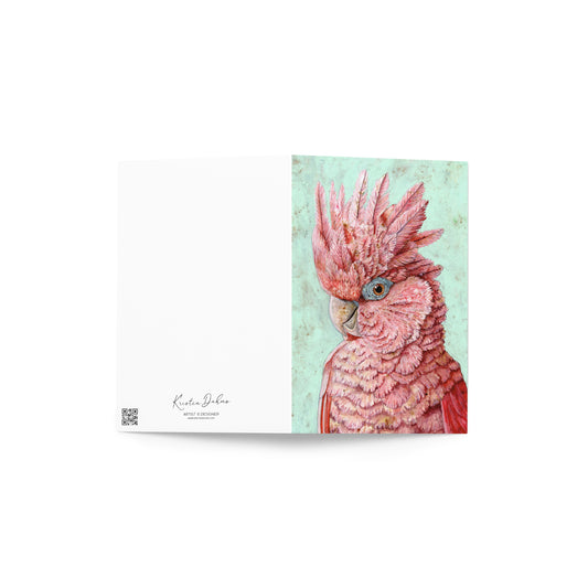 "Pink Cockatoo" Greeting Card