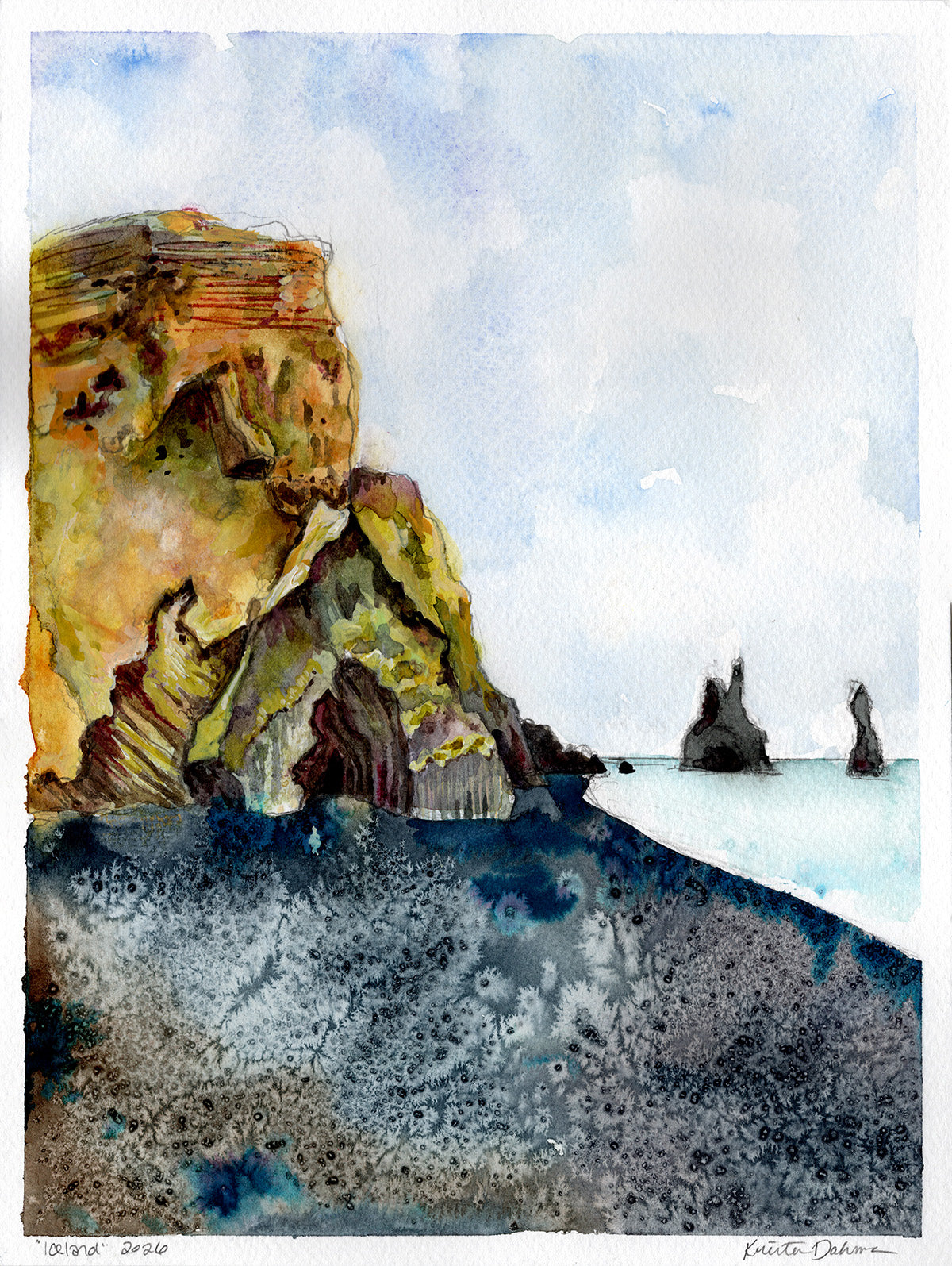 "Reynisfjara Black Sand Beach" original art