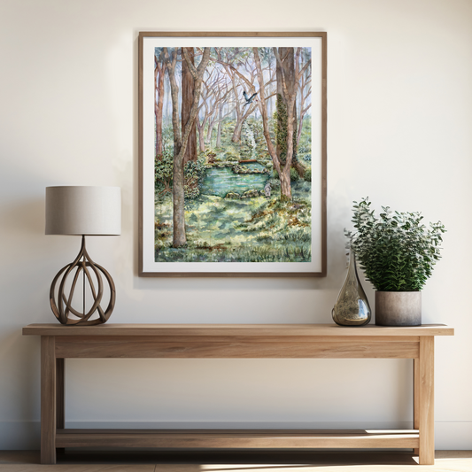 "Japanese Garden" Framed Print