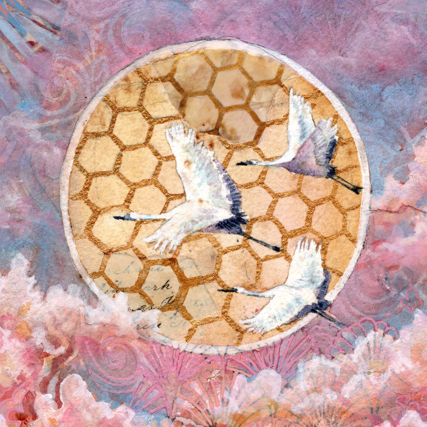 "Pink Sails" original art