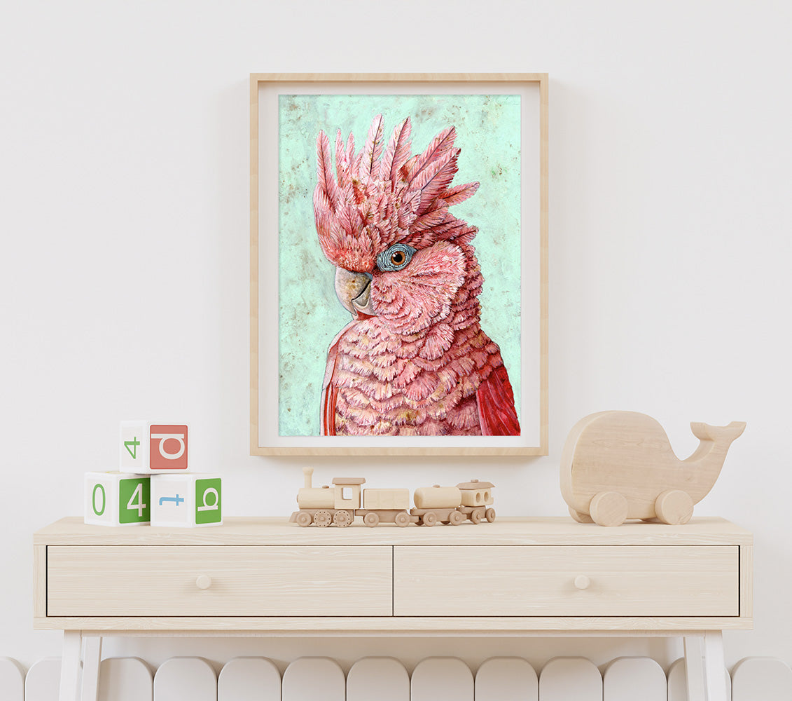 "Pink Cockatoo" Framed Print