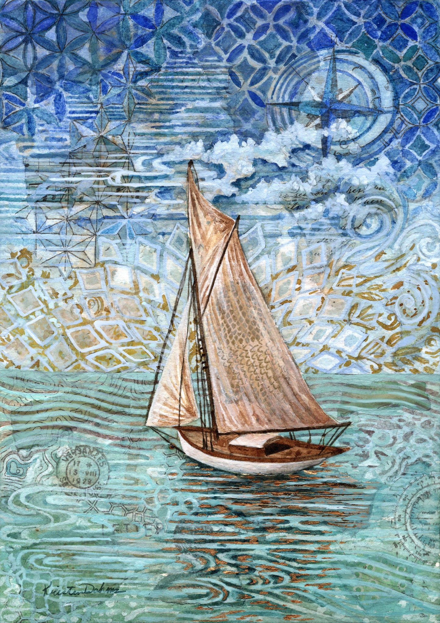 "Sailing Dream" original art