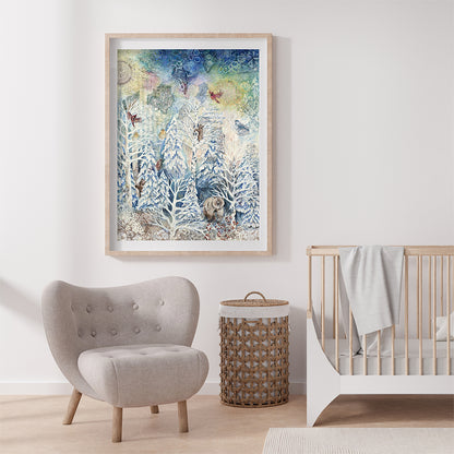 "White Winter" Framed Print