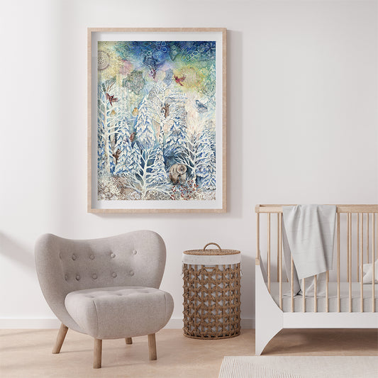"White Winter" Framed Print